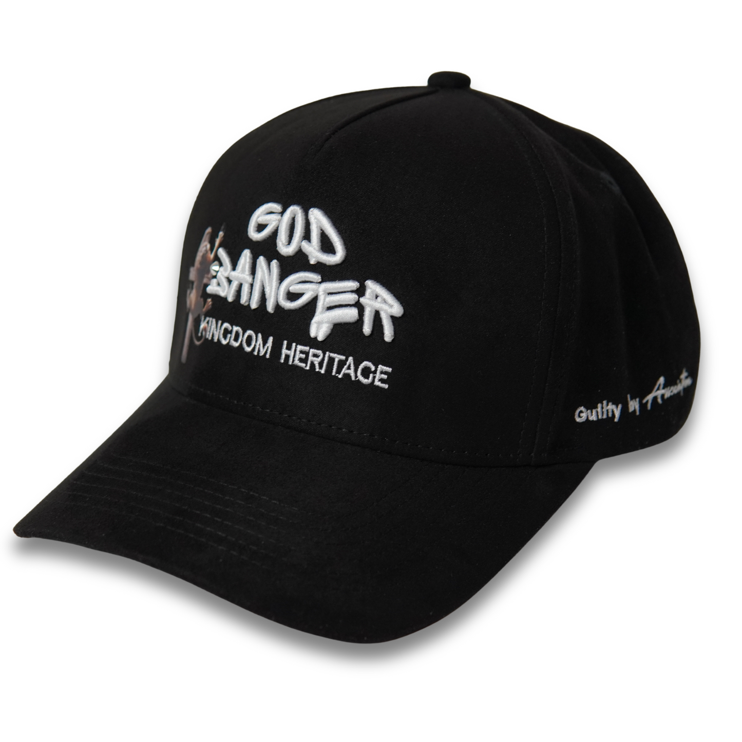 God Banger black suede Christian hat by Cotton Faith