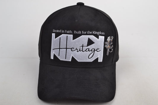 Front view of Kingdom Heritage Hat with signature Kingdom message and custom emblem