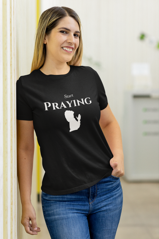 Women's Slim Fit T-Shirt/Start Praying