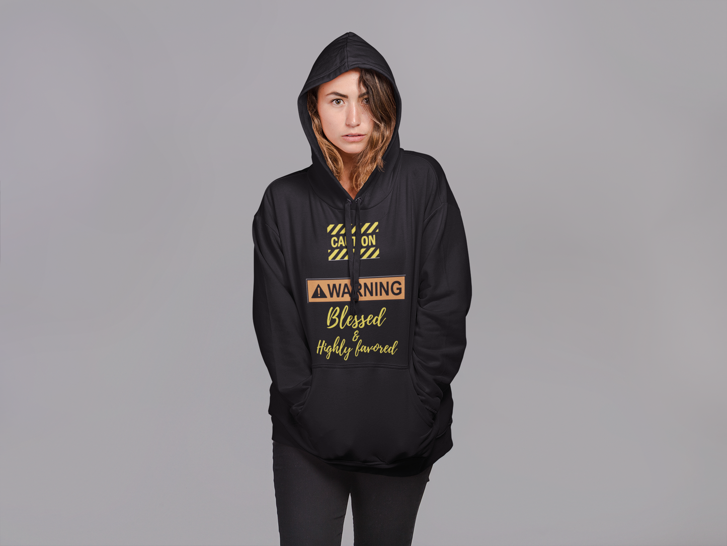 Unisex Hooded Sweatshirt Lounge Set/Warning Blessed & Highly favored